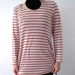 woman's maternity striped shirt